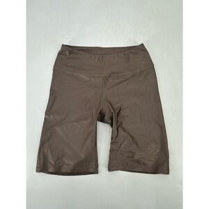 Fierce +‎ Regal Women's Shiny Lycra Brown Biker Shorts XS